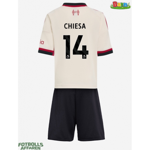 Liverpool Federico Chiesa #14 Bortaställ Barn 2025-26 Kortärmad (+ Korta byxor)